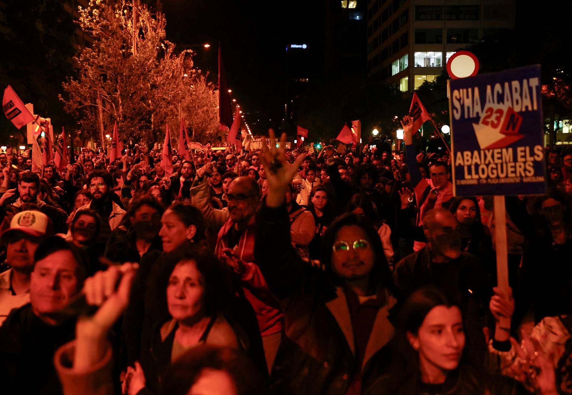 Protest to denounce the housing crisis in Barcelona