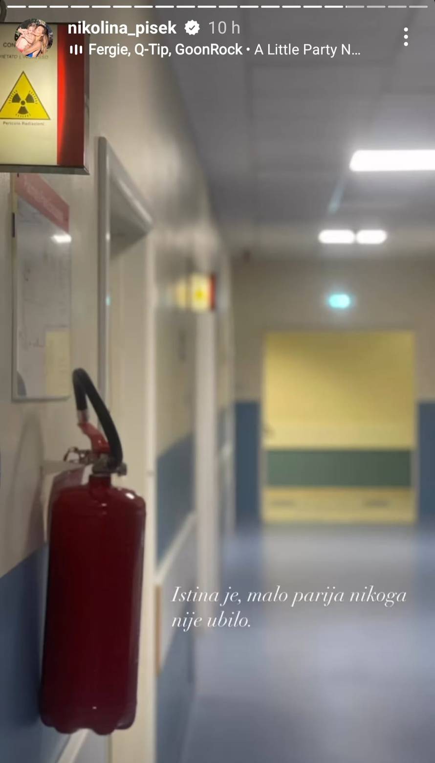 Nikolina Pišek šokirala fanove fotkom iz bolnice u Italiji: 'Malo partija nije nikog ubilo, istina'