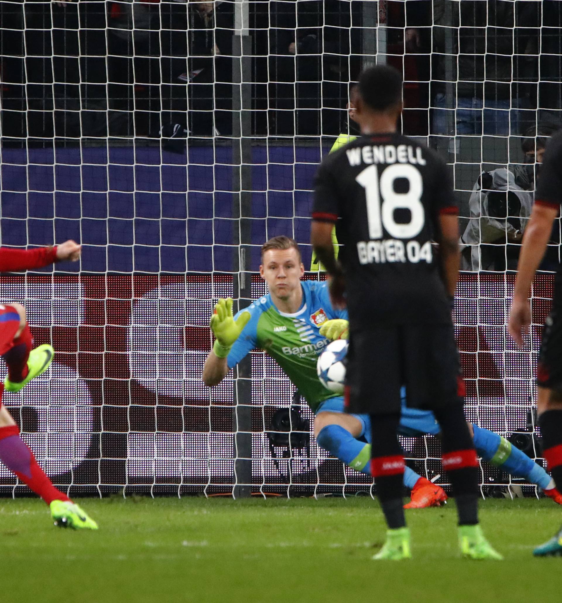 Atletico Madrid's Kevin Gameiro scores their third goal from the penalty spot