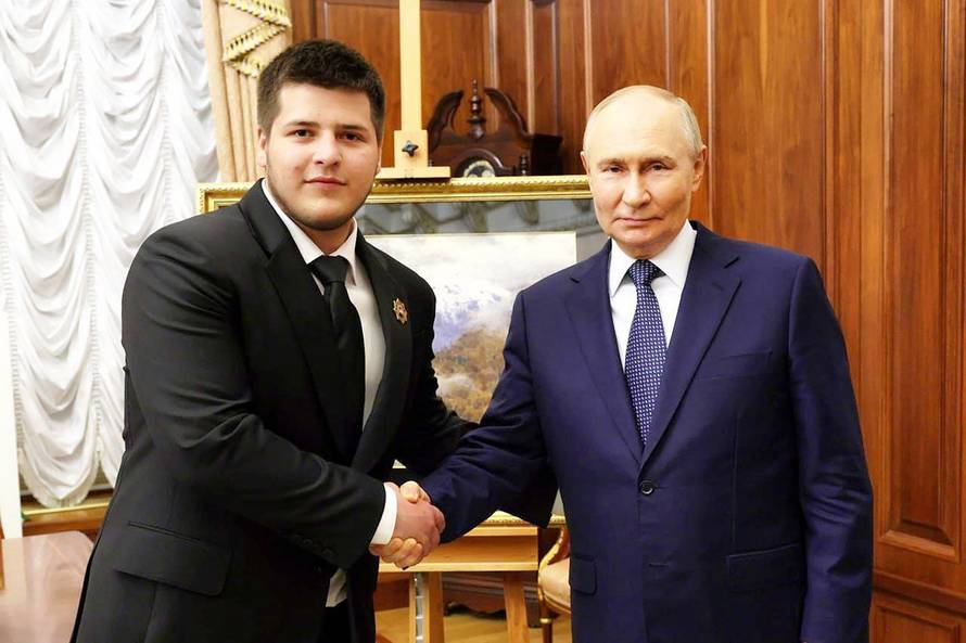 Vladimir Putin gave his personal blessing to the wedding of Adam Kadyrov, 17,  amid speculation he could take over from his ‘ailing and terminally ill’ father Ramzan Kadyrov, 48, as dictator of Chechnya.