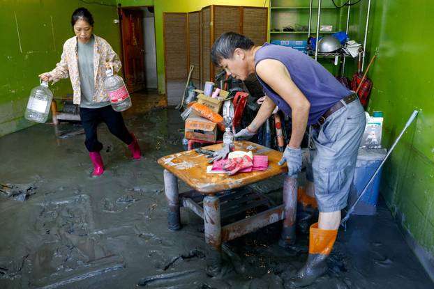 Aftermath of Super Typhoon Ragasa, in Hualien