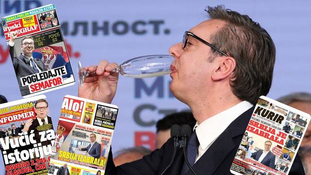 Srpski mediji slave veliki trijumf svojeg gazde Vučića: 'Pobijedila je Srbija', 'Pogledajte semafor'
