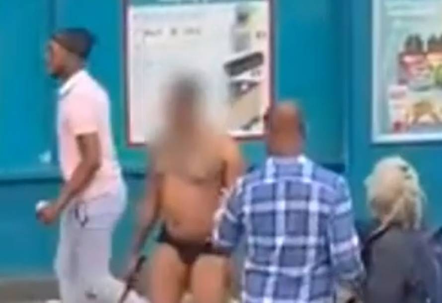 Video: Goli nindža vitla mačem