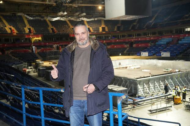 Obilazak Beogradske arene u kojoj  se  postavlja  bazena u kome će se igrati utakmice 37. EP u vaterpolu 