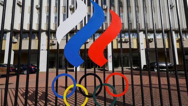 FILE PHOTO: A view shows the Russian Olympic Committee headquarters in Moscow