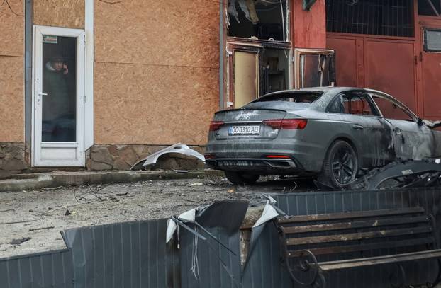 Aftermath of a Russian drone attack in Odesa