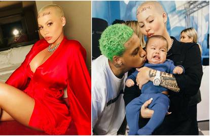 Amber Rose je na sred čela istetovirala imena svojih sinova