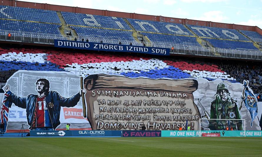 Zagreb: Bad Blue Boysi razvili transparent na tribinama