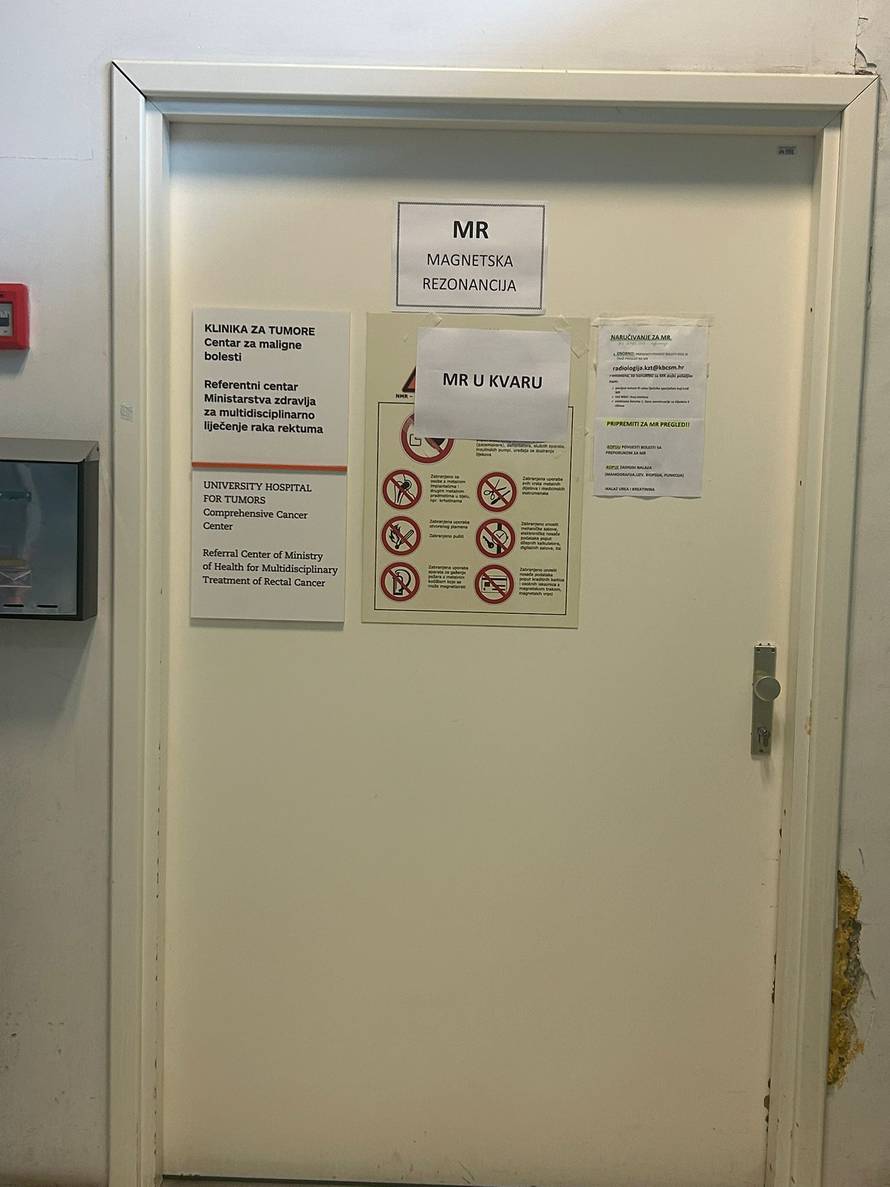 U Klinici za tumore pokvaren je magnet. Stavili kante za vodu; Ravnatelj: Ništa ne prokišnjava