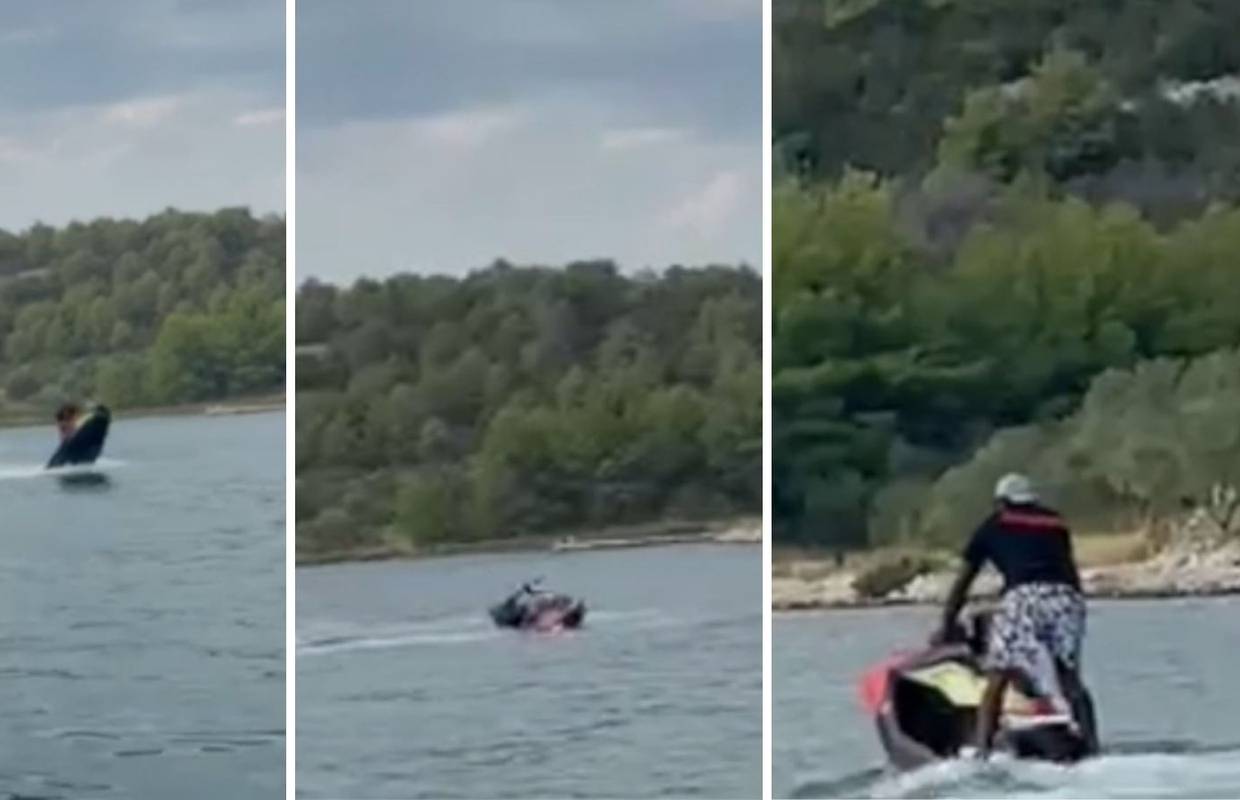 VIDEO I najveći padaju: Ovako je Jordan 'ljosnuo' s jet skija dok je jurio na Prokljanu