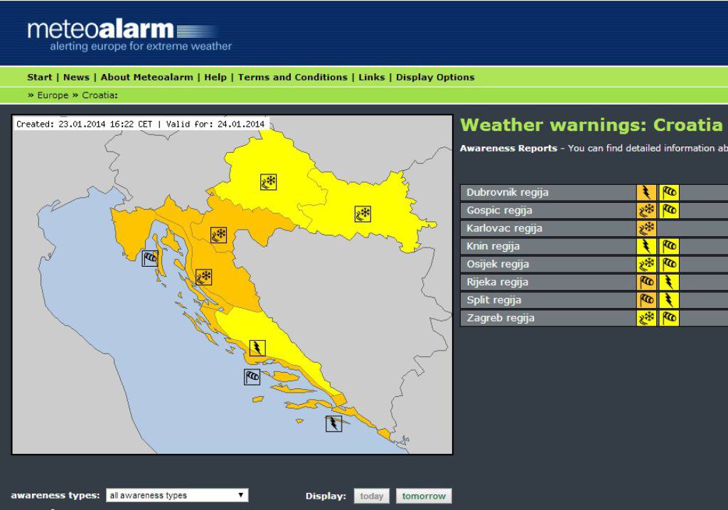 screenshot/Meteoalarm.eu