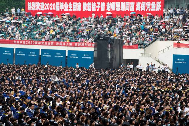 Graduation ceremony at Central China Normal University in Wuhan