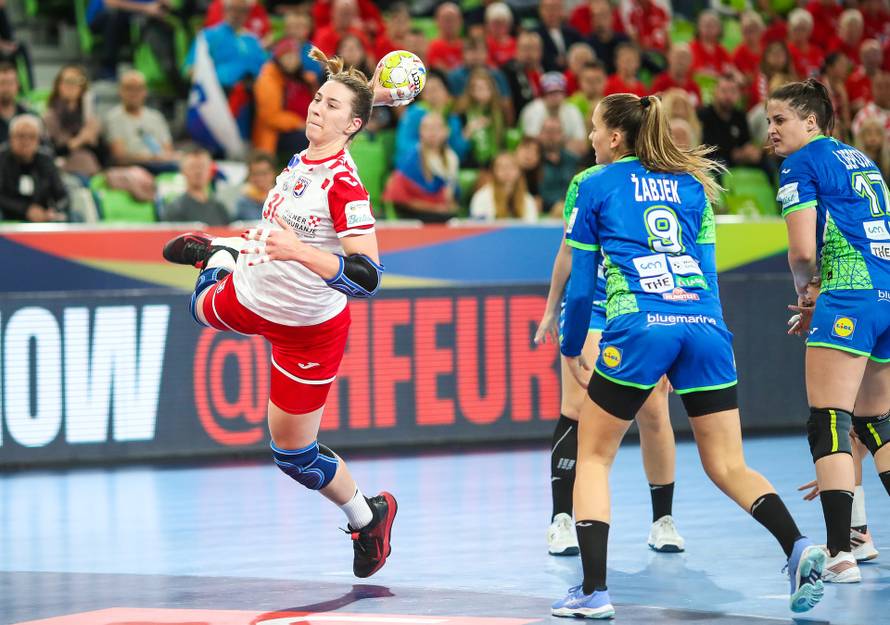 Ljubljana: Utakmica rukometašica Hrvatske i Slovenije na Europskom prvenstvu