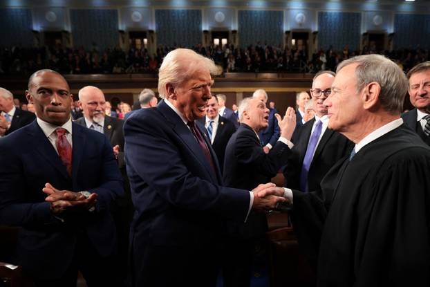 U.S. President Trump delivers a speech to a joint session of Congress