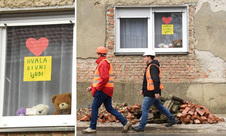 Medvjedići i dječje 'Hvala' ljudima koji spašavaju Petrinju
