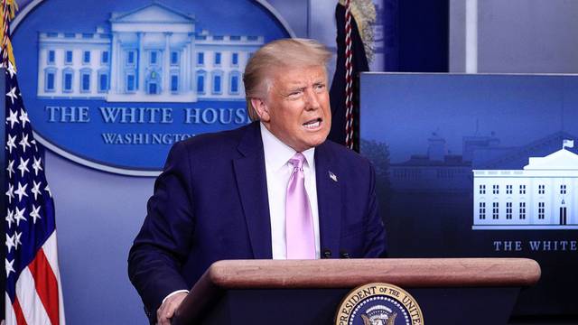 U.S. President Trump holds news conference at the White House in Washington