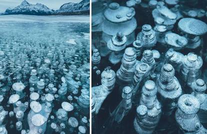 Snimio je mjehuriće metana koji su okovani ledom u jezeru