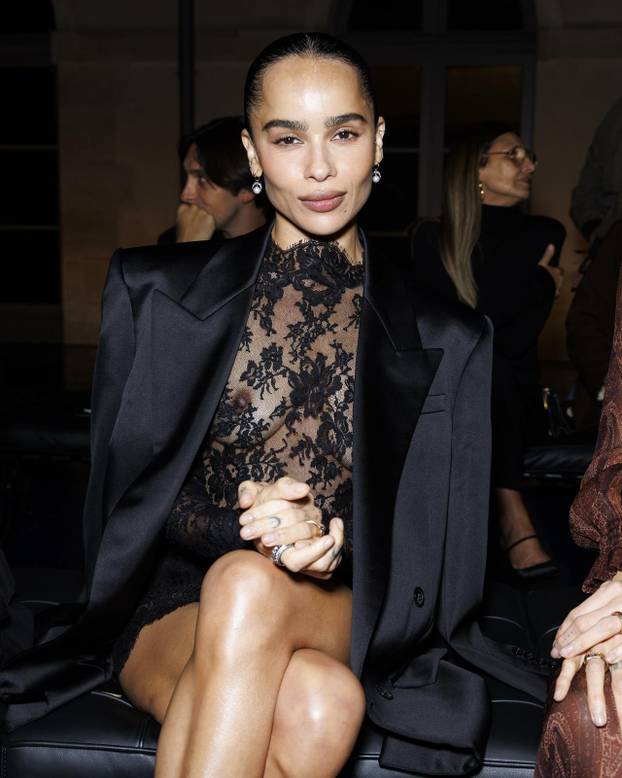 ZoÃ« Kravitz attends SAINT LAURENT Spring/Summer 2025 Runway during Paris Fashion Week on September 2024 - Paris, France, 24/09/2024