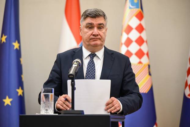 Zagreb: Konferencija za medije predsjednika Zorana Milanovi&cacute;a