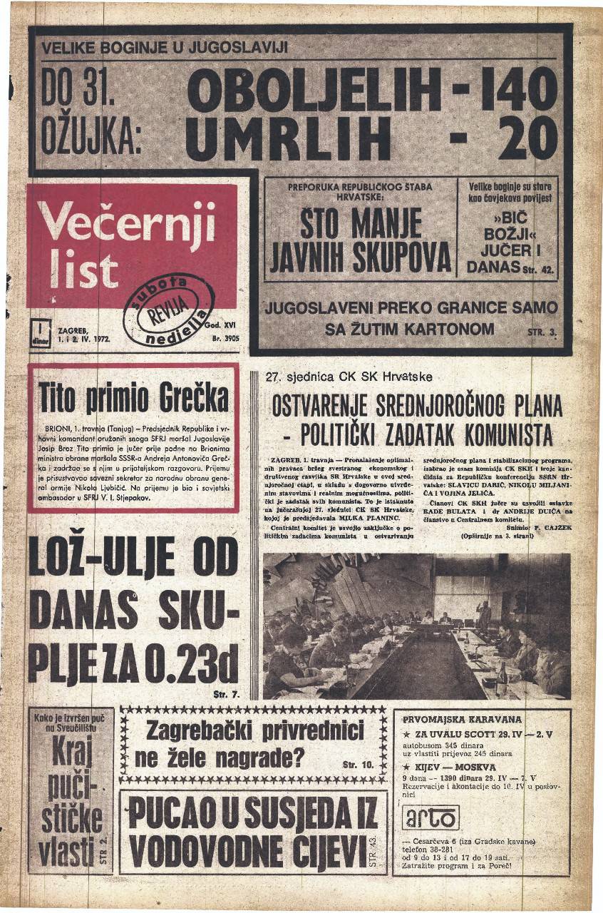 Jugoslavija je 1972. zbog velikih boginja procijepila 18 milijuna ljudi u nekoliko tjedana