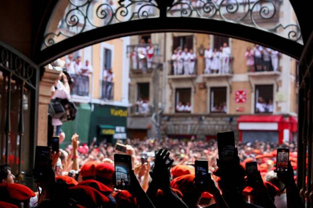 San Fermin festival (Chupinazo) in Pamplona