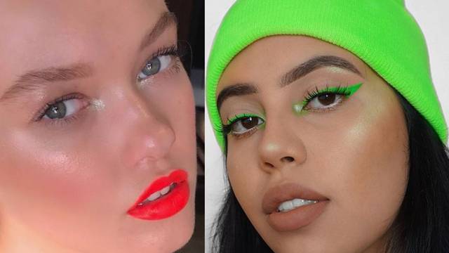 Minimalistički make-up look u nijansama hit neon pigmenata