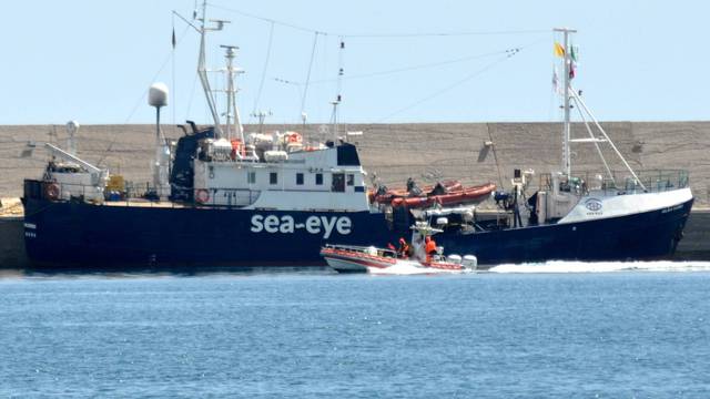 Alan Kurdi ship docked at the port subject to administrative detention