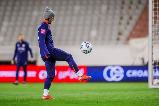 Split: Trening nogometaša reprezentacije Hrvatske na Poljudu