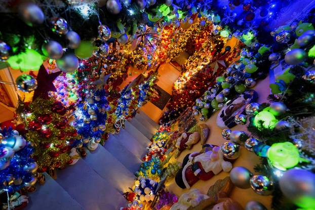 A family breaks their own world record for the most Christmas trees in their home