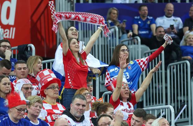 Navijači na utakmici Hrvatske i Islanda na Svjetskom rukometnom prvenstvu 