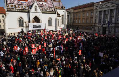 Zagreb: Uskoro kreće prosvjed pod nazivom  "Dosta je"  , počelo okupljanje na Markovom trgu