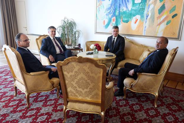 Zagreb: Andrej Plenković stigao na Pantovčak kod Milanovića po novi mandat