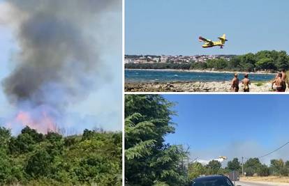 VIDEO Požar kod aerodroma u Puli, gase ga tri kanadera