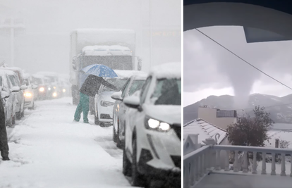 VIDEO Grčku pogodila snježna oluja: Stvorio se i snownado!