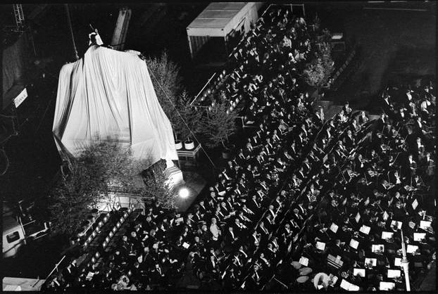 Zagreb: Svečano otkrivanje spomenika banu Josipu Jelačiću na istoimenom trgu, 15.10.1990.
