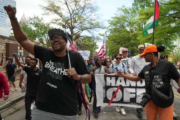Anti-Trump “Hands Off” protest in Atlanta