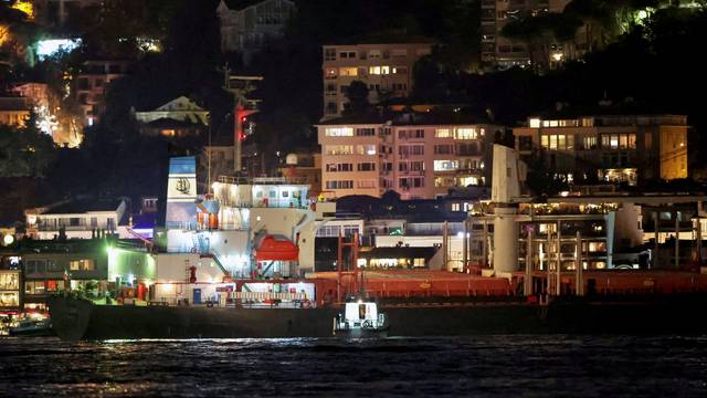 Grain ship from Ukraine grounded in Istanbul's Bosphorus