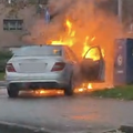 VIDEO Buktinja u Zagrebu: Na Selskoj se zapalio Mercedes