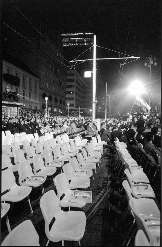 Zagreb: Svečano otkrivanje spomenika banu Josipu Jelačiću na istoimenom trgu, 15.10.1990.