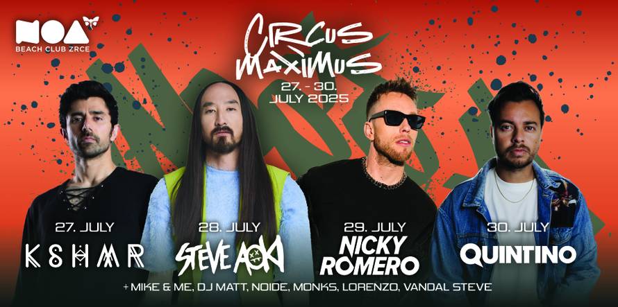 Ljeto na Zrću u znaku glazbenih megazvijezda – Afrojack, Steve Aoki, Romero, KSHMR i drugi