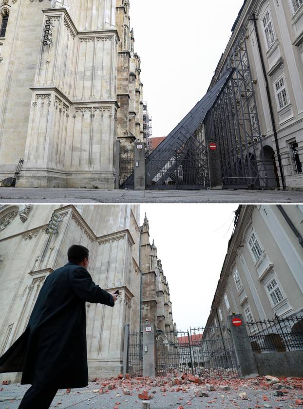 Zagreb na dan potresa i danas