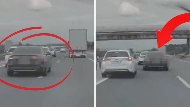 VIDEO Bahato, glupo i opasno! Pogledajte što je radio Audi ZG tablica na A1 Karlovac - Zagreb