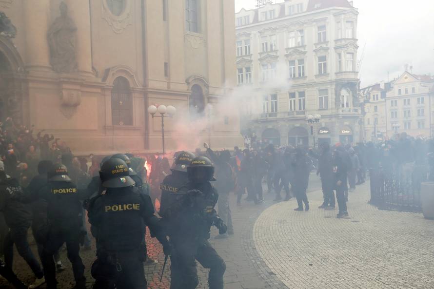 Demonstration against the Czech government's COVID-19 restrictions in Prague