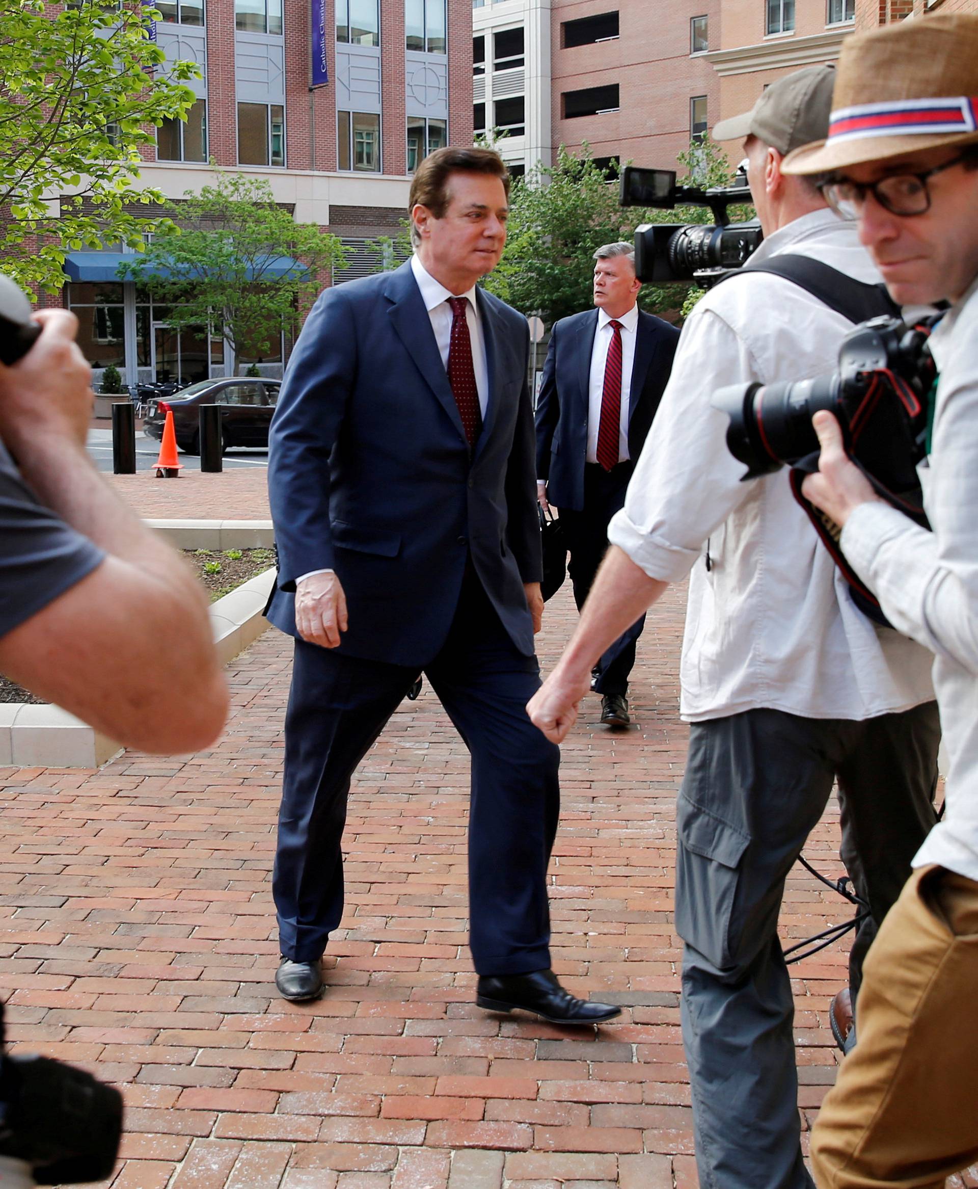 FILE PHOTO: Manafort arrives at U.S. District Court for a motions hearing in Alexandria, Virginia