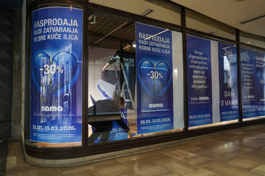 Zagreb: Posljednji radni dan kultne zagrebačke robne kuće Nama u Ilici