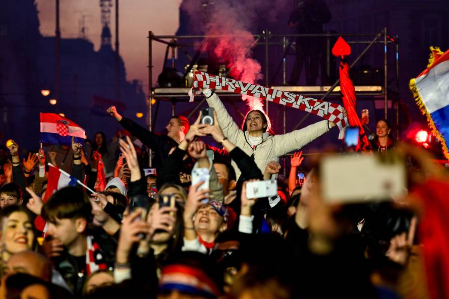 Zagreb: Marko Perković Thompson nastupio na svečanom dočeku hrvatske rukometne reprezentacije