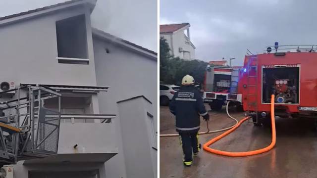 VIDEO Požar na Pagu: Izgorio stan zbog kvara, ogromna šteta