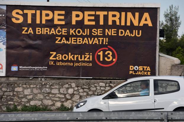 Šibenik: Predizborni plakati Stipe Petrine