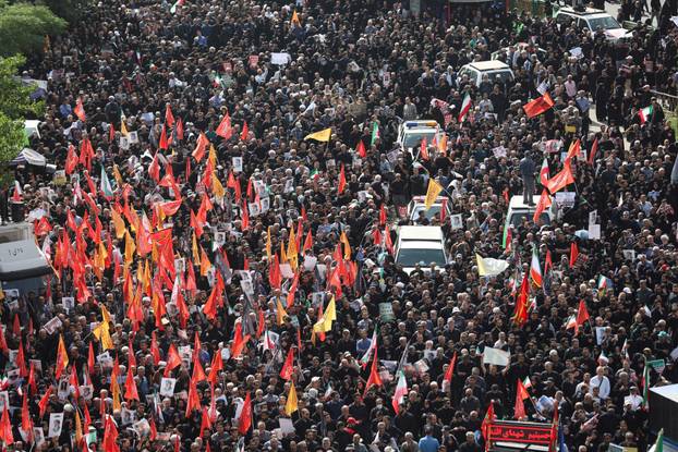 Funeral procession of Iranian military commanders and nuclear scientists killed in Israeli strikes, in Tehran