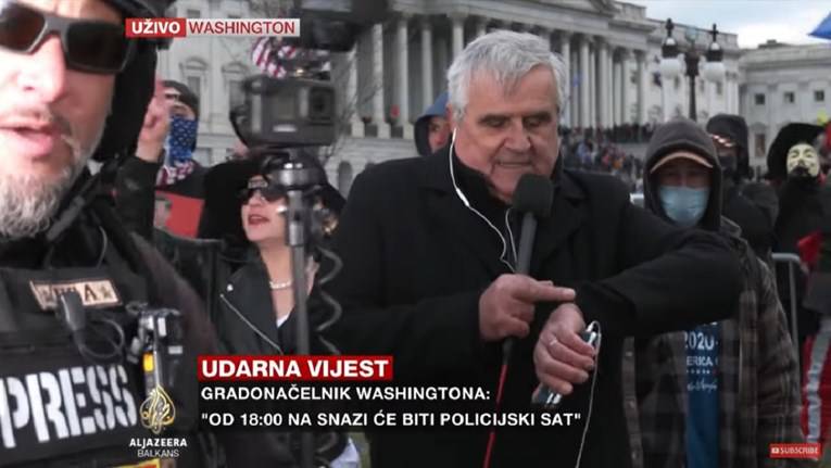 Prosvjednici okružili reportera Ivicu Puljića u Washingtonu, a svi pričaju o njegovoj reakciji